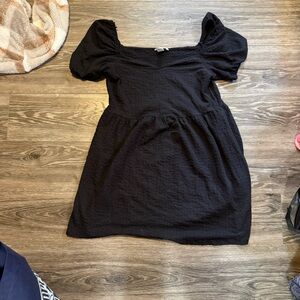 H&M Black Puff Sleeve Mini Sundress